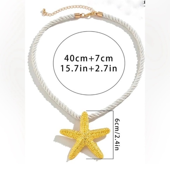 STARFISH GOLD SUMMER NECKLACE - Picture 2 of 9
